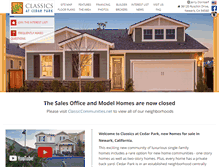 Tablet Screenshot of cedarparkhomes.com